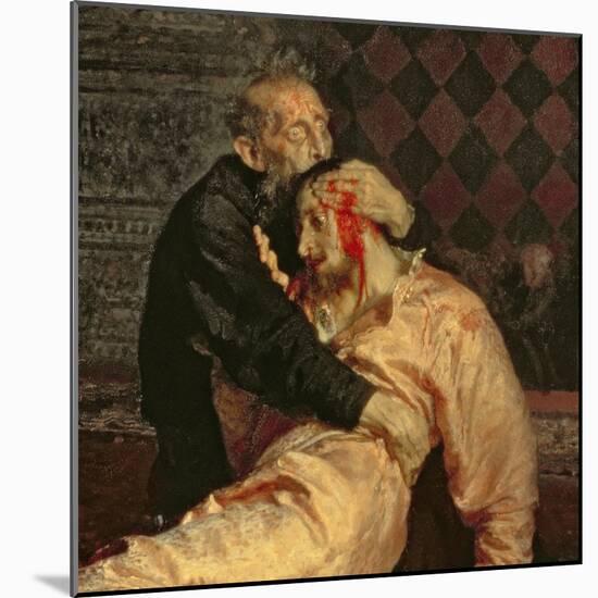 Ivan the Terrible and His Son on the 16th November, 1581, 1885-Ilya Efimovich Repin-Mounted Giclee Print