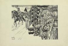 Peasant Girl. Illustration to the Book Contes De L'Isba, 1931-Ivan Yakovlevich Bilibin-Giclee Print