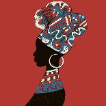 Hand Drawn Illustration Beautiful Black Woman.African Woman-IVANCHINA ANNA-Art Print