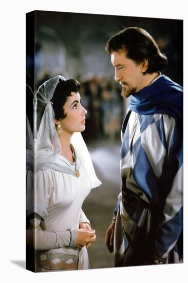 IVANHOE, 1952 directed by RICHARD THORPE Elizabeth Taylor and George Sanders (photo)-null-Stretched Canvas