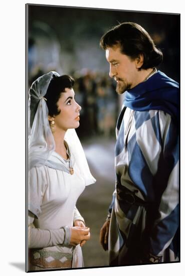 IVANHOE, 1952 directed by RICHARD THORPE Elizabeth Taylor and George Sanders (photo)-null-Mounted Photo
