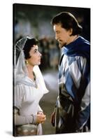 IVANHOE, 1952 directed by RICHARD THORPE Elizabeth Taylor and George Sanders (photo)-null-Stretched Canvas