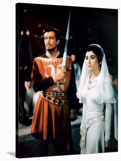 IVANHOE, 1952 directed by RICHARD THORPE Robert Taylor / Elizabeth Taylor (photo)-null-Stretched Canvas