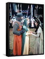Ivanhoe by Richard THorpe with Robert Taylor, Joan Fontaine and Elizabeth Taylor, 1952 (photo)-null-Framed Stretched Canvas