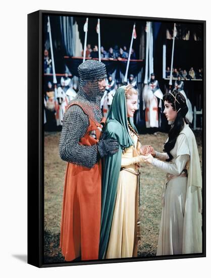 Ivanhoe by Richard THorpe with Robert Taylor, Joan Fontaine and Elizabeth Taylor, 1952 (photo)-null-Framed Stretched Canvas