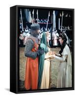 Ivanhoe by Richard THorpe with Robert Taylor, Joan Fontaine and Elizabeth Taylor, 1952 (photo)-null-Framed Stretched Canvas