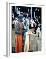 Ivanhoe by Richard THorpe with Robert Taylor, Joan Fontaine and Elizabeth Taylor, 1952 (photo)-null-Framed Photo