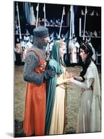 Ivanhoe by Richard THorpe with Robert Taylor, Joan Fontaine and Elizabeth Taylor, 1952 (photo)-null-Mounted Photo