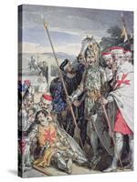 Ivanhoe by Sir Walter Scott: The Death of Sir Brian de Bois-Guilbert-John Augustus Atkinson-Stretched Canvas
