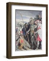 Ivanhoe by Sir Walter Scott: The Death of Sir Brian de Bois-Guilbert-John Augustus Atkinson-Framed Giclee Print