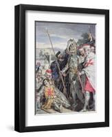 Ivanhoe by Sir Walter Scott: The Death of Sir Brian de Bois-Guilbert-John Augustus Atkinson-Framed Giclee Print