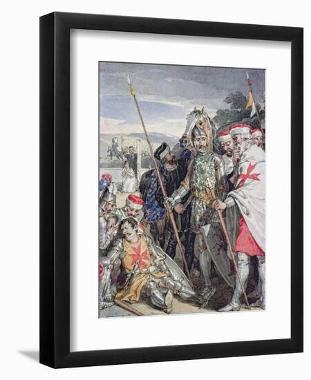 Ivanhoe by Sir Walter Scott: The Death of Sir Brian de Bois-Guilbert-John Augustus Atkinson-Framed Giclee Print