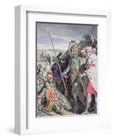 Ivanhoe by Sir Walter Scott: The Death of Sir Brian de Bois-Guilbert-John Augustus Atkinson-Framed Giclee Print
