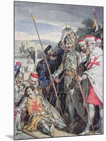 Ivanhoe by Sir Walter Scott: The Death of Sir Brian de Bois-Guilbert-John Augustus Atkinson-Mounted Giclee Print