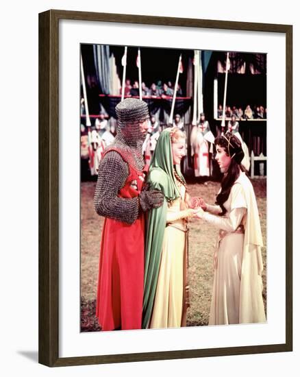 Ivanhoe, Robert Taylor, Joan Fontaine, Elizabeth Taylor, 1952-null-Framed Photo