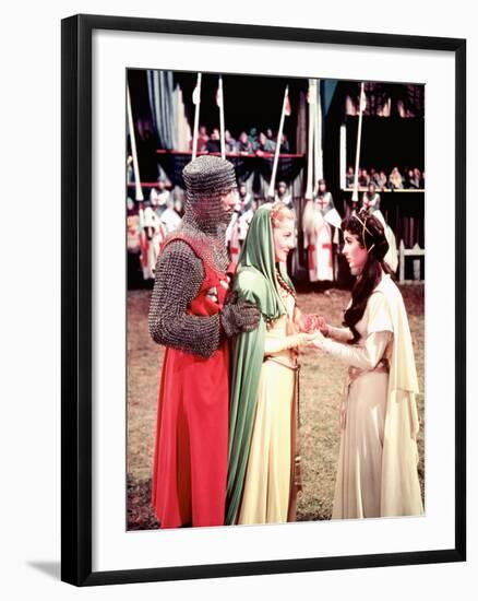 Ivanhoe, Robert Taylor, Joan Fontaine, Elizabeth Taylor, 1952-null-Framed Photo