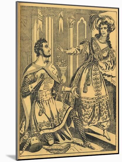 'Ivanhoe: Sir Brian de Bois Guilbert & Rebecca', 19th century. Artists: JL Marks, Ralph Nevill-JL Marks-Mounted Giclee Print