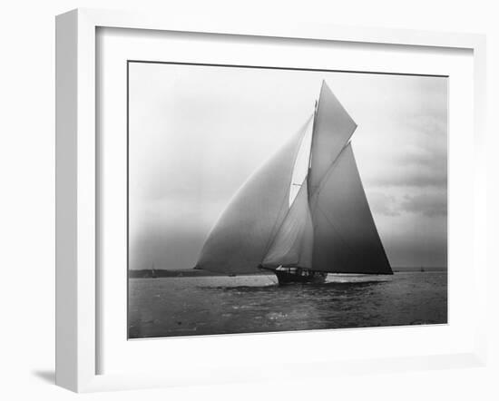 Iverna Yacht at Full Sail-null-Framed Premium Photographic Print