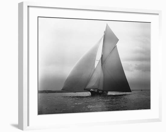 Iverna Yacht at Full Sail-null-Framed Photographic Print