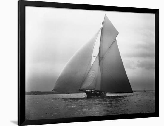 Iverna Yacht at Full Sail-null-Framed Photographic Print