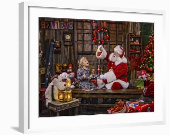 Ivey Boy Magic Paint-Santa’s Workshop-Framed Giclee Print