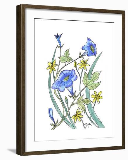 Ivey Leaved Morning Glory-Beverly Dyer-Framed Art Print