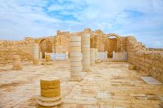 Ancient Church in Avdat-ivgalis-Framed Stretched Canvas