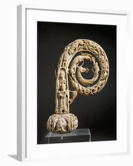 Ivo of Chartres' Carved Ivory Crozier, Curved Top from Treasury of Beauvais Cathedral-null-Framed Giclee Print