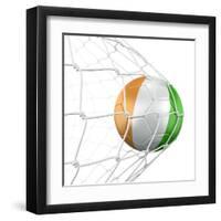 Ivoran Coast Soccer Ball in a Net-zentilia-Framed Art Print