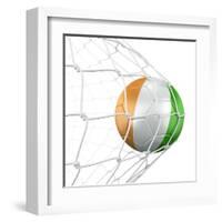 Ivoran Coast Soccer Ball in a Net-zentilia-Framed Art Print