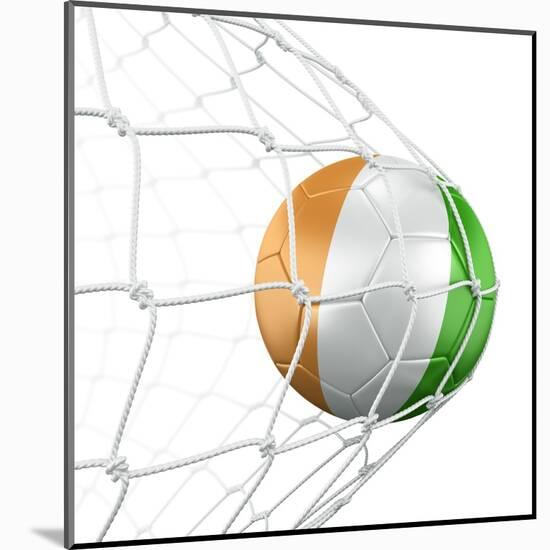 Ivoran Coast Soccer Ball in a Net-zentilia-Mounted Art Print