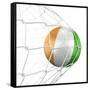 Ivoran Coast Soccer Ball in a Net-zentilia-Framed Stretched Canvas