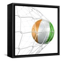 Ivoran Coast Soccer Ball in a Net-zentilia-Framed Stretched Canvas