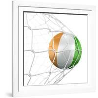 Ivoran Coast Soccer Ball in a Net-zentilia-Framed Art Print