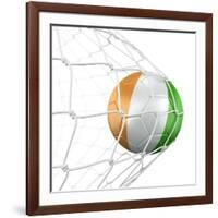 Ivoran Coast Soccer Ball in a Net-zentilia-Framed Art Print