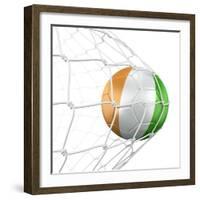 Ivoran Coast Soccer Ball in a Net-zentilia-Framed Art Print