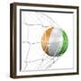 Ivoran Coast Soccer Ball in a Net-zentilia-Framed Art Print