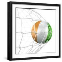 Ivoran Coast Soccer Ball in a Net-zentilia-Framed Art Print