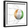 Ivoran Coast Soccer Ball in a Net-zentilia-Framed Art Print