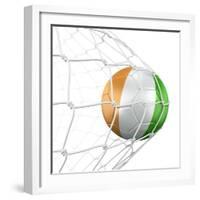 Ivoran Coast Soccer Ball in a Net-zentilia-Framed Art Print