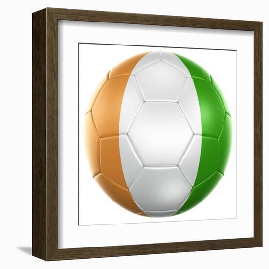 Ivoran Coast Soccer Ball-zentilia-Framed Art Print
