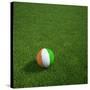 Ivorian Soccerball Lying on Grass-zentilia-Stretched Canvas