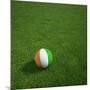 Ivorian Soccerball Lying on Grass-zentilia-Mounted Art Print