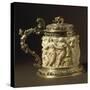 Ivory and Gilded Bronze Tankard Showing Bacchanalia Scene, Circa 1600-1650-Peter Szumowski-Stretched Canvas