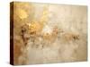 Ivory and Gold Grunge 5-null-Stretched Canvas