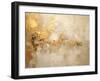 Ivory and Gold Grunge 5-null-Framed Art Print