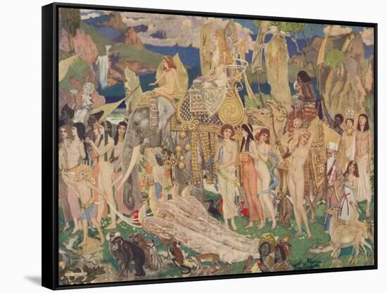 'Ivory, Apes and Peacocks (The Queen of Sheba)', c1909-John Duncan-Framed Stretched Canvas