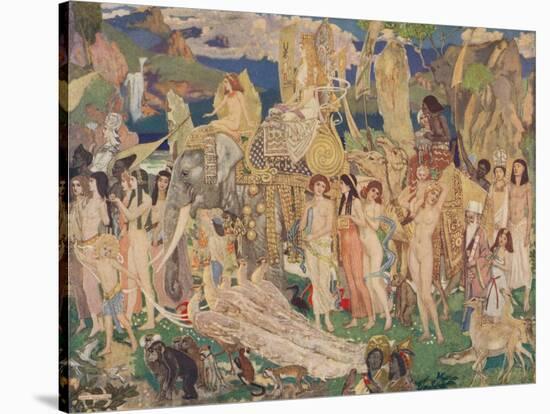 'Ivory, Apes and Peacocks (The Queen of Sheba)', c1909-John Duncan-Stretched Canvas