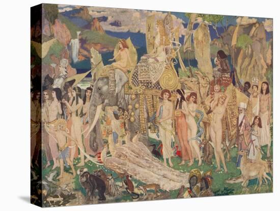 'Ivory, Apes and Peacocks (The Queen of Sheba)', c1909-John Duncan-Stretched Canvas