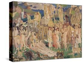 'Ivory, Apes and Peacocks (The Queen of Sheba)', c1909-John Duncan-Stretched Canvas